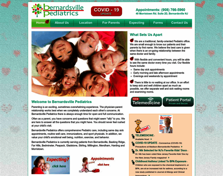 Bernardsvillepediatrics.com thumbnail