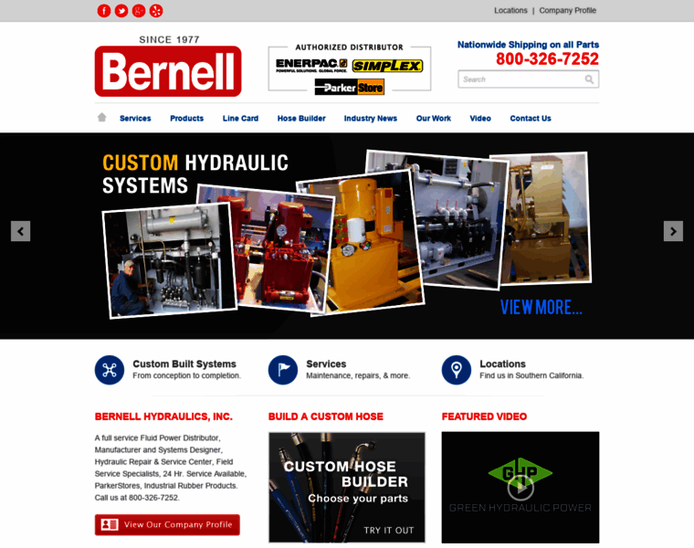Bernellhydraulics.com thumbnail