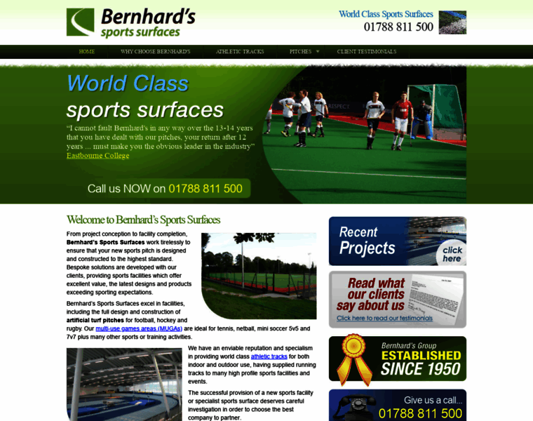 Bernhardssportssurfaces.co.uk thumbnail