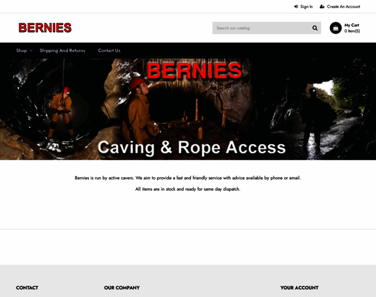 Berniescaveshop.co.uk thumbnail