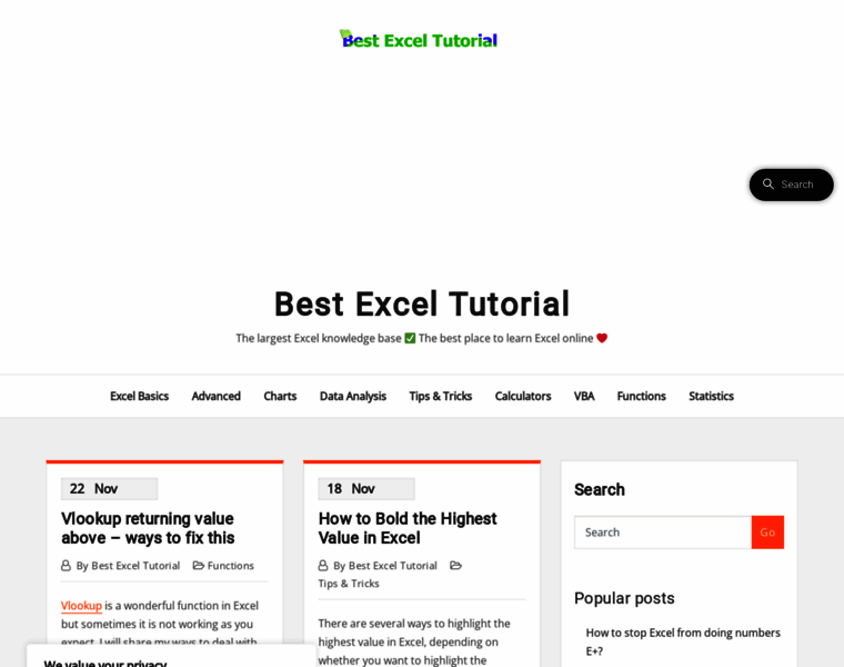 Best-excel-tutorial.com thumbnail