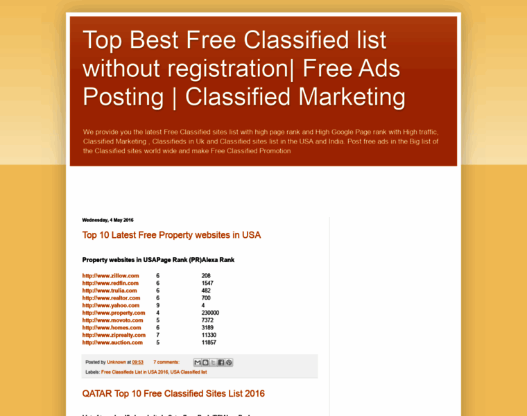 Best-free-classifieds-sites-lists.blogspot.in thumbnail