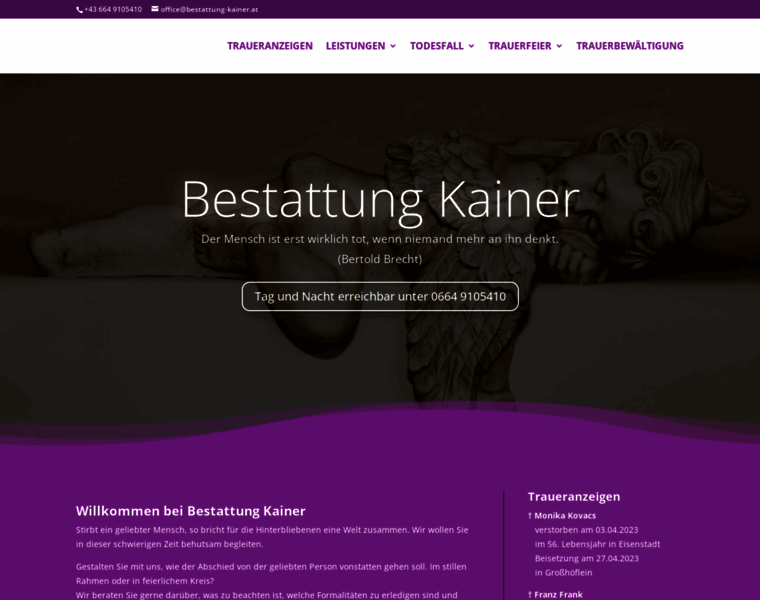 Bestattung-kainer.at thumbnail