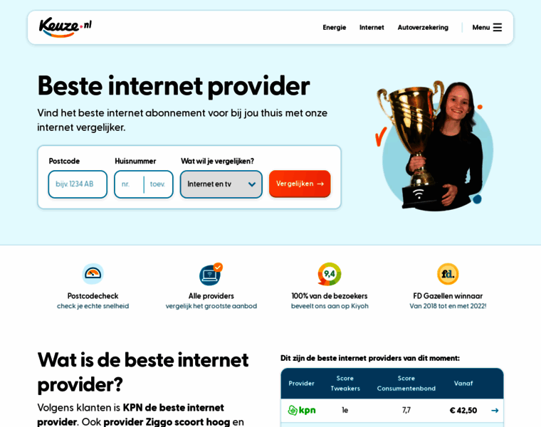 Beste-internet-provider.nl thumbnail