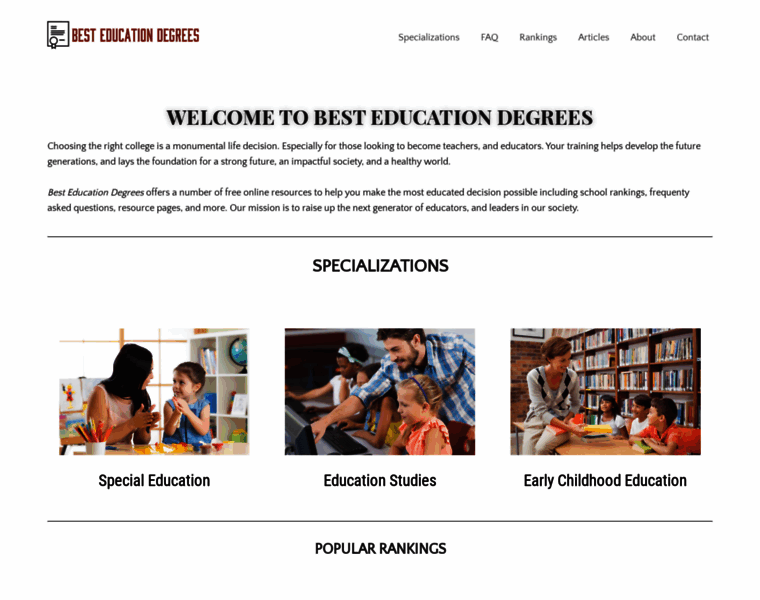 Besteducationdegrees.com thumbnail