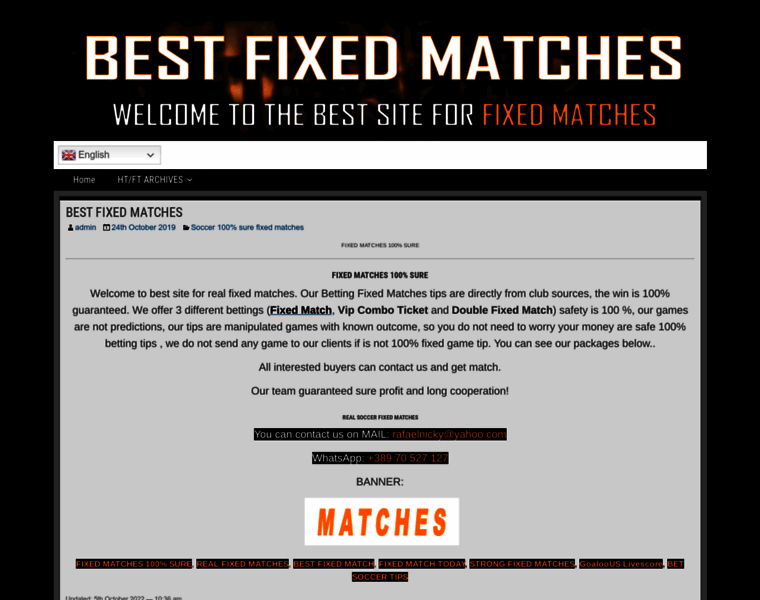 Bestfixedmatches.com thumbnail