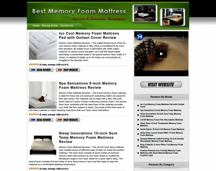 Bestfoammattressreviews.com thumbnail