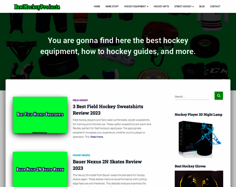 Besthockeyproducts.com thumbnail