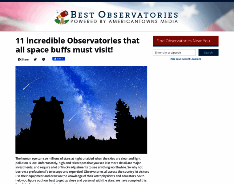 Bestobservatories.com thumbnail