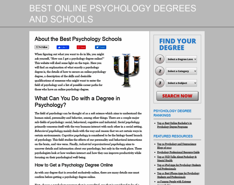 Bestpsychologyschoolsonline.com thumbnail