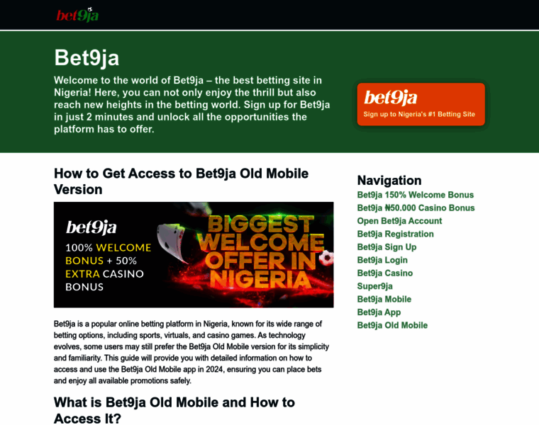 Bet9ja-oldmobile.ng thumbnail