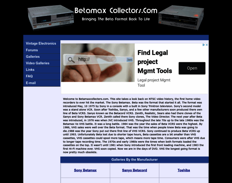 Betamaxcollectors.com thumbnail