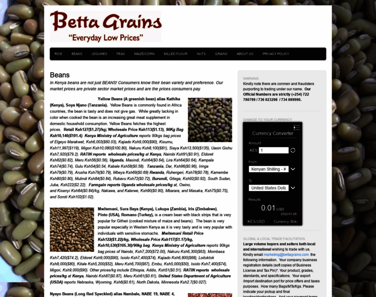 Bettagrains.com thumbnail