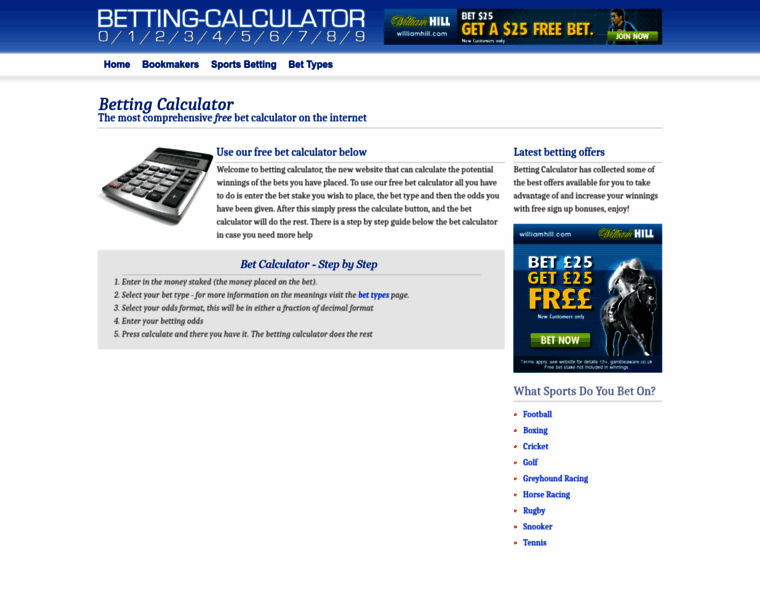 Betting-calculator.co.uk thumbnail