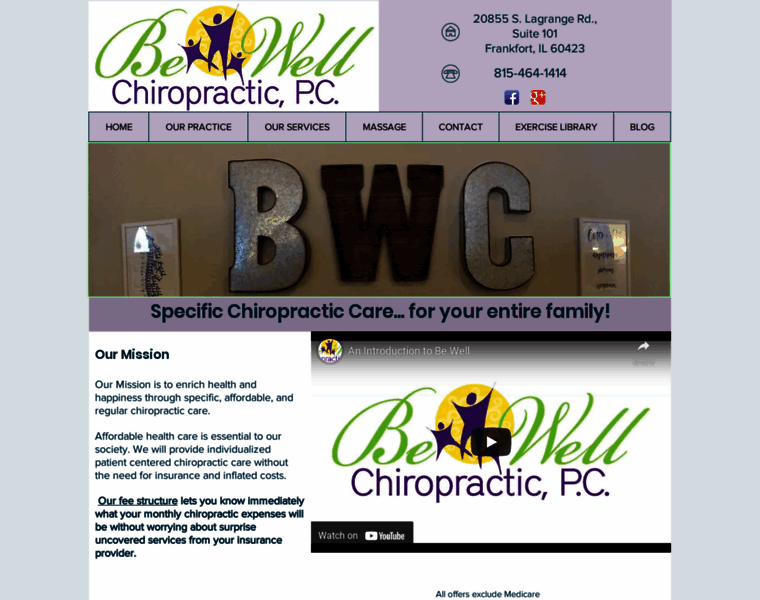 Bewellchiropracticpc.com thumbnail