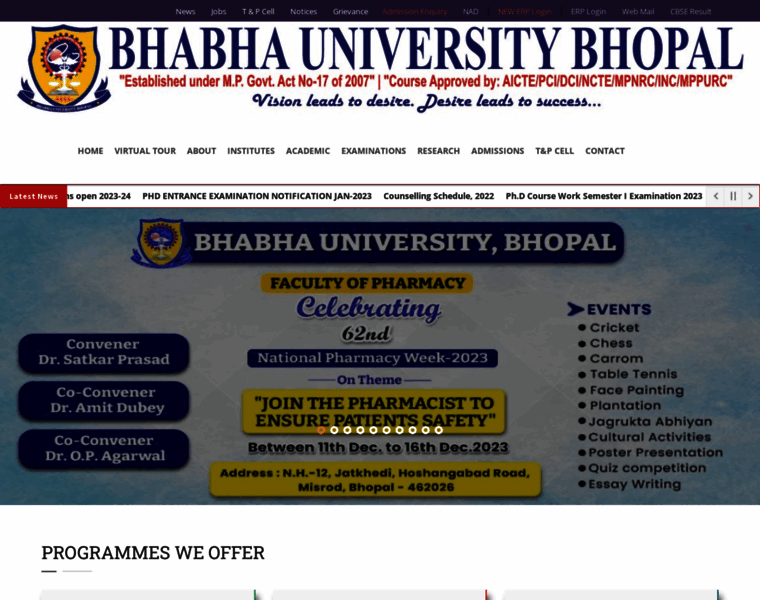 Bhabhauniversity.edu.in thumbnail