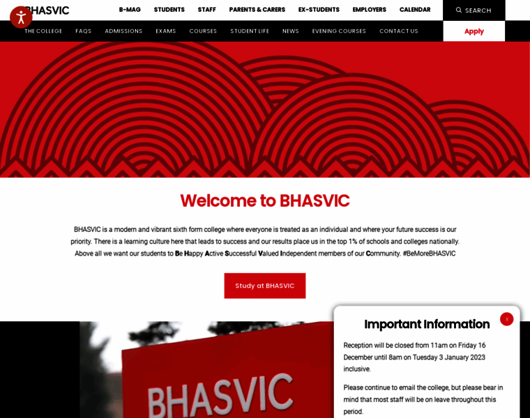 Bhasvic.ac.uk thumbnail