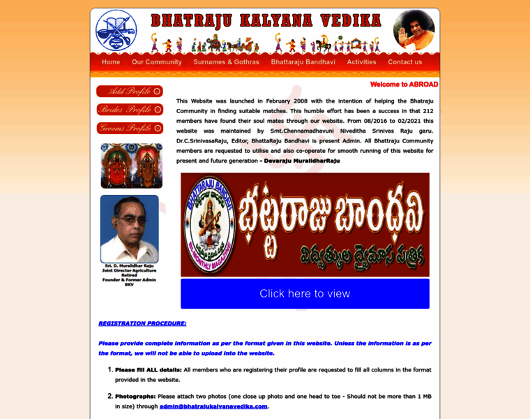 Bhatrajukalyanavedika.com thumbnail