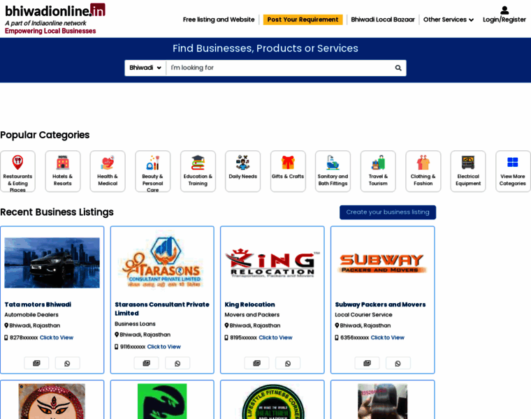 Bhiwadionline.in thumbnail Bhiwadionline.in thumbnail