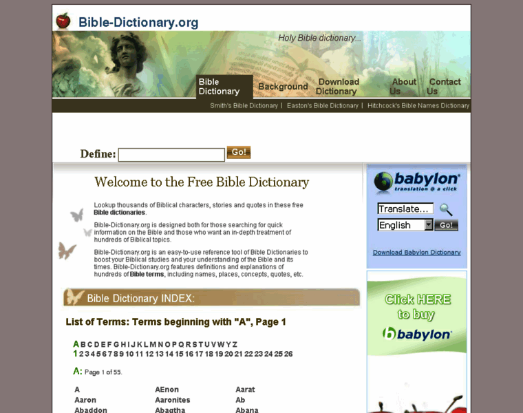 Bible-dictionary.org thumbnail