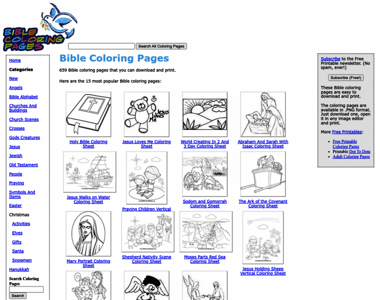 Biblecoloringpages.org thumbnail