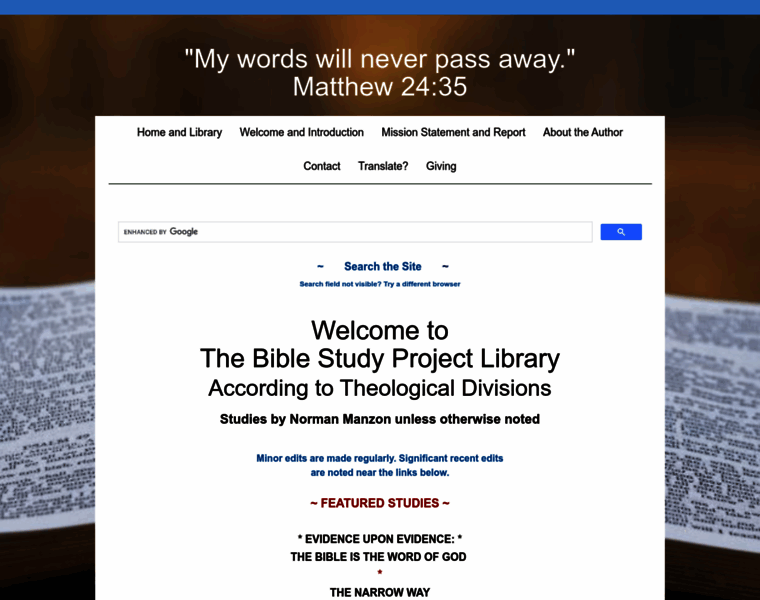 Biblestudyproject.org thumbnail