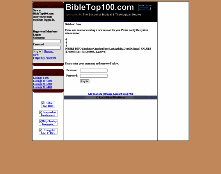 Bibletop100.com thumbnail