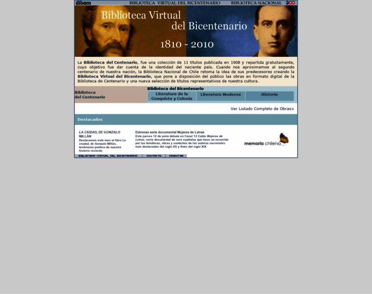Bibliotecavirtualdelbicentenario.cl thumbnail