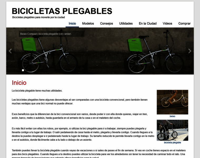 Bicicletasplegables.com thumbnail