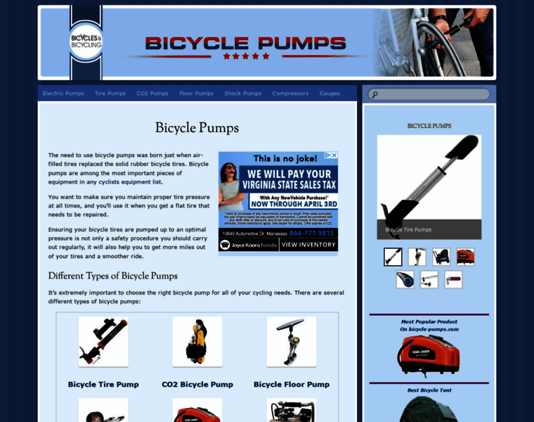 Bicycle-pumps.com thumbnail