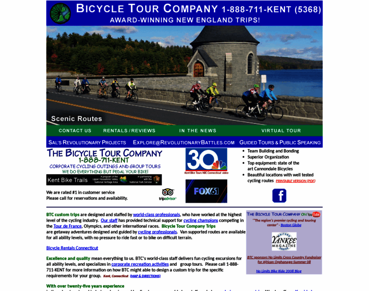 Bicycletourcompany.com thumbnail