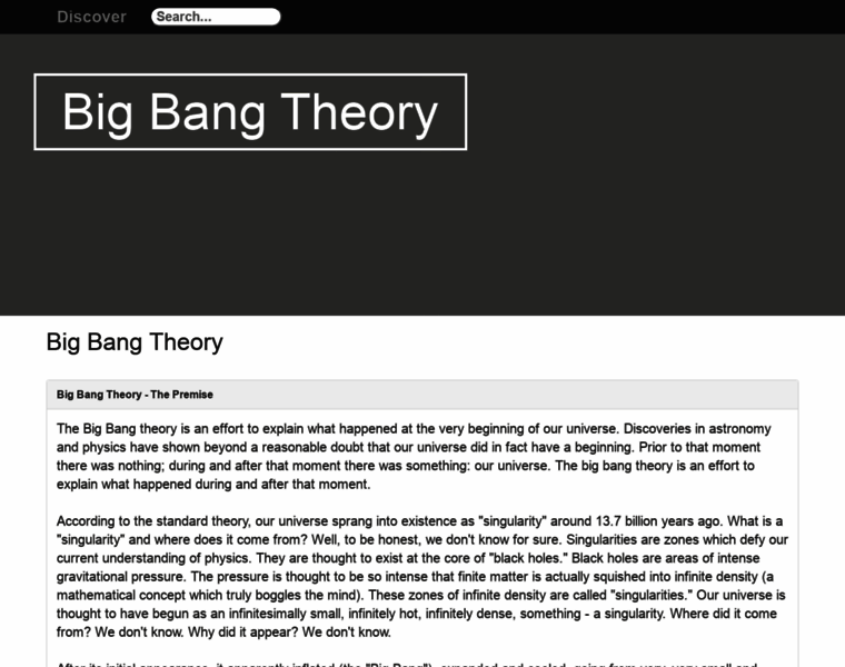 Big-bang-theory.com thumbnail