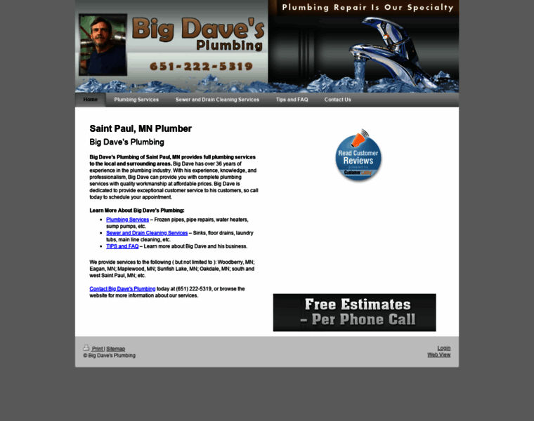 Bigdavesplumbing.com thumbnail