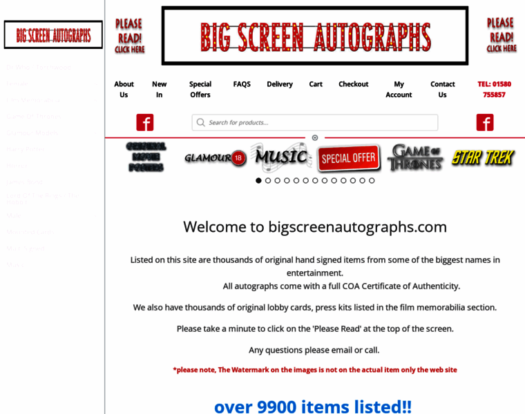 Bigscreenautographs.com thumbnail