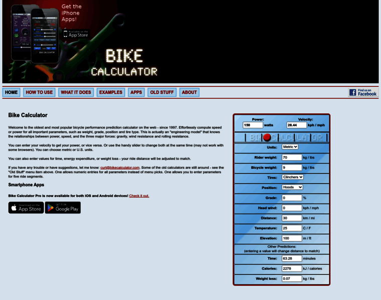 Bikecalculator.com thumbnail Bikecalculator.com thumbnail
