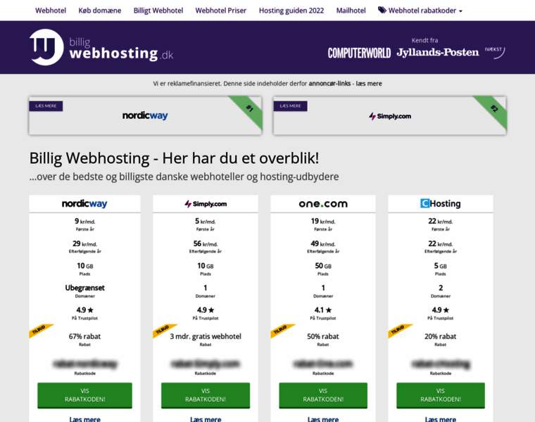 Billig-webhosting.dk thumbnail