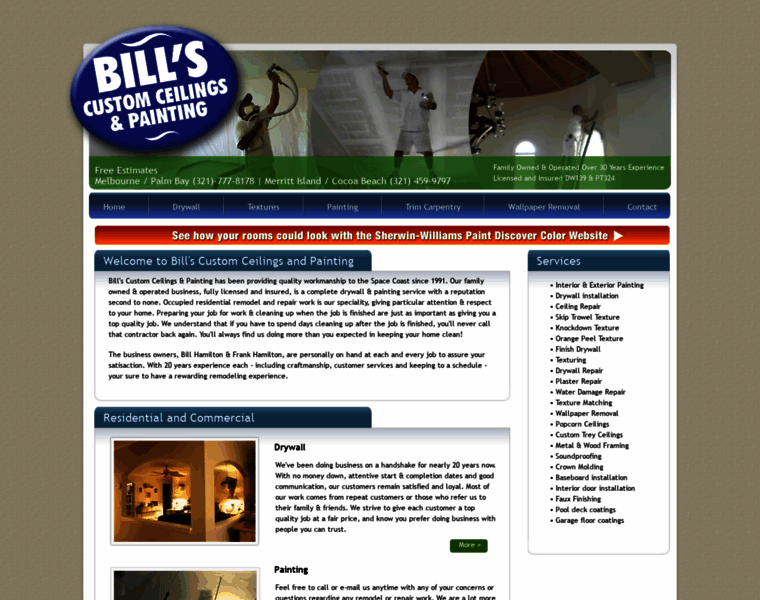 Billscustomceilings.com thumbnail