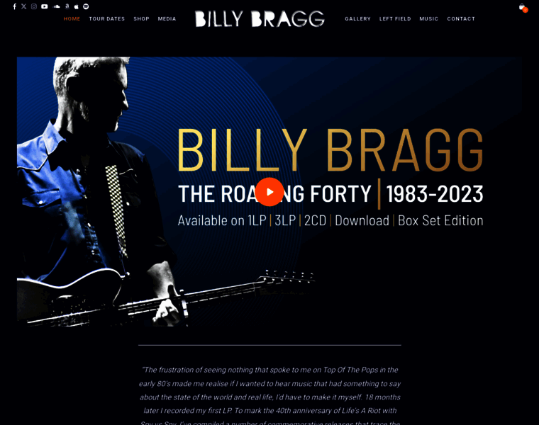 Billybragg.co.uk thumbnail