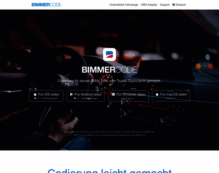Bimmercodeapp.de thumbnail