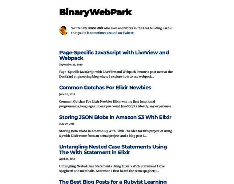 Binarywebpark.com thumbnail