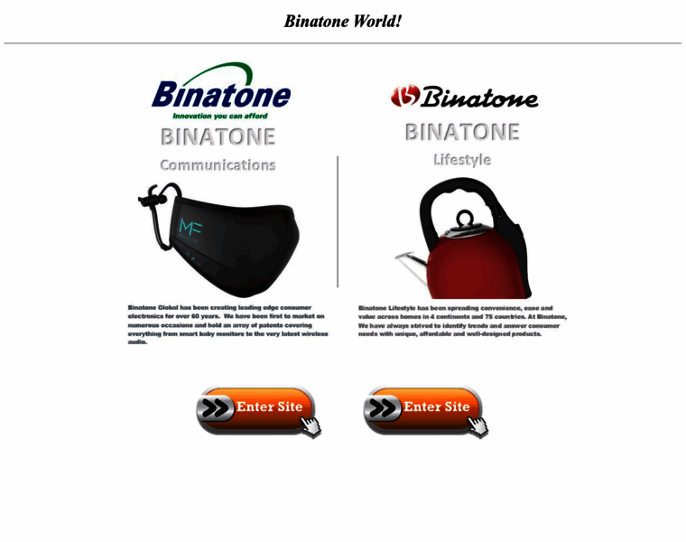 Binatone.com thumbnail