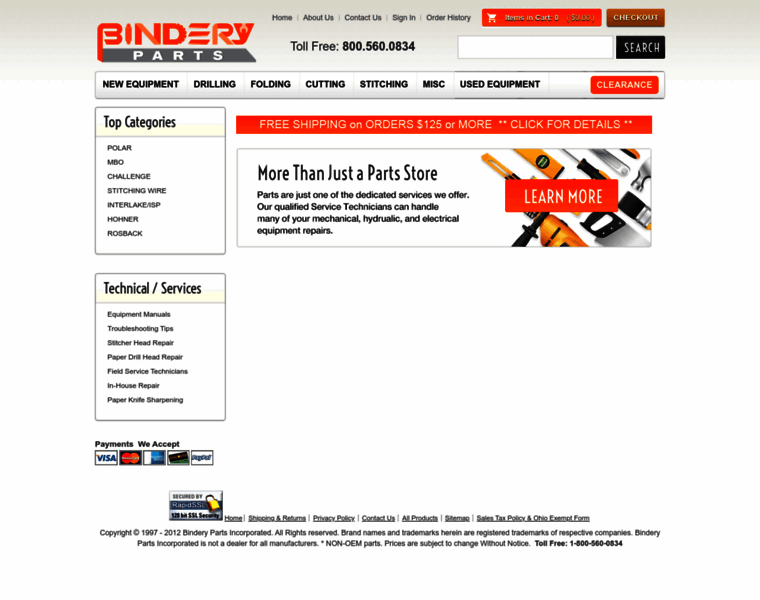 Binderyparts.com thumbnail