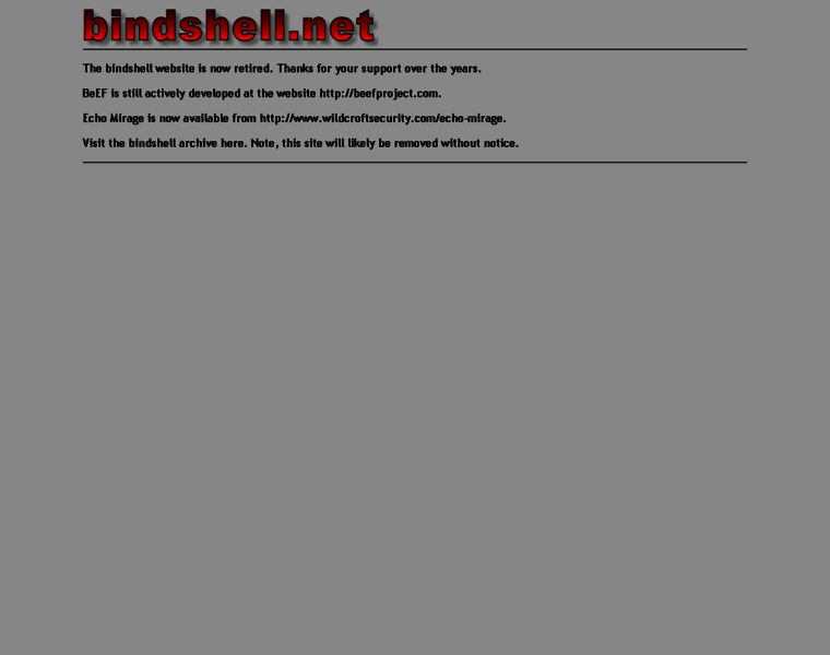 Bindshell.net thumbnail