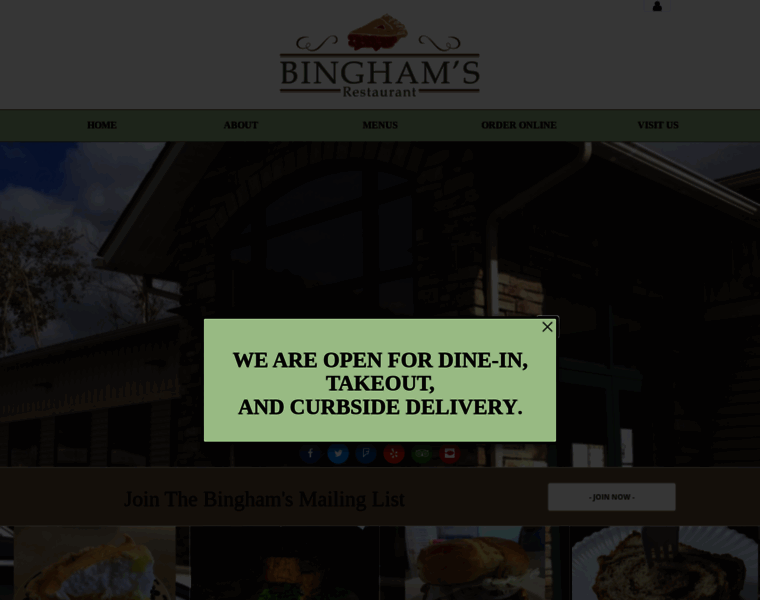 Binghamsrestaurant.com thumbnail