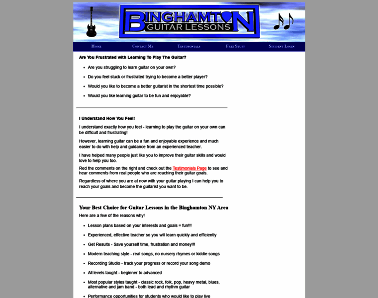 Binghamtonguitarlessons.com thumbnail Binghamtonguitarlessons.com thumbnail
