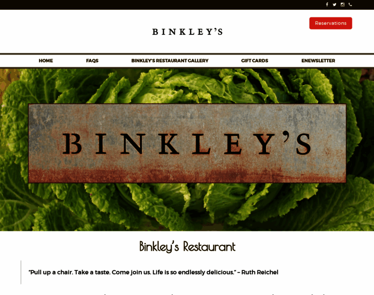 Binkleysrestaurant.com thumbnail