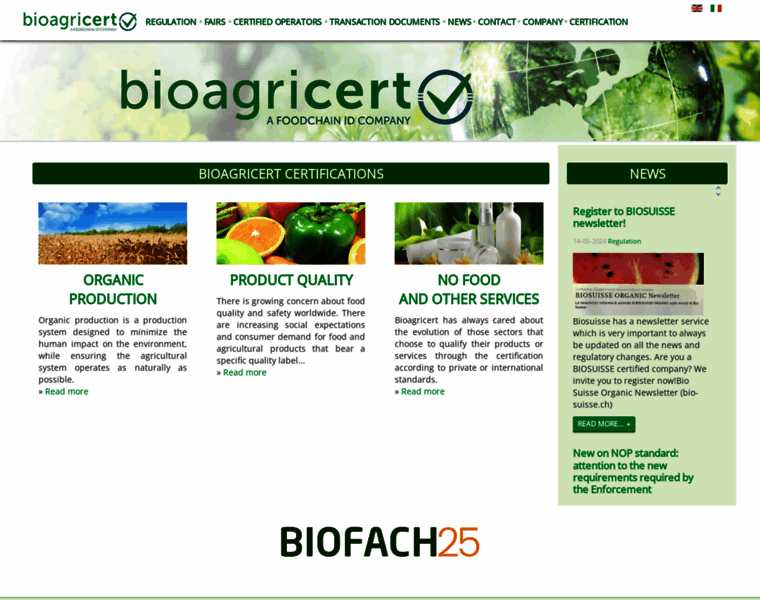 Bioagricert.org thumbnail