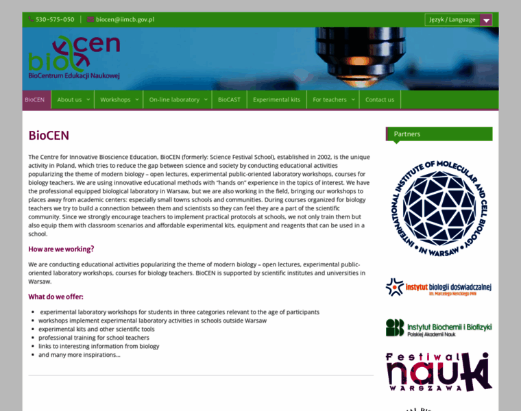 Biocen.edu.pl thumbnail