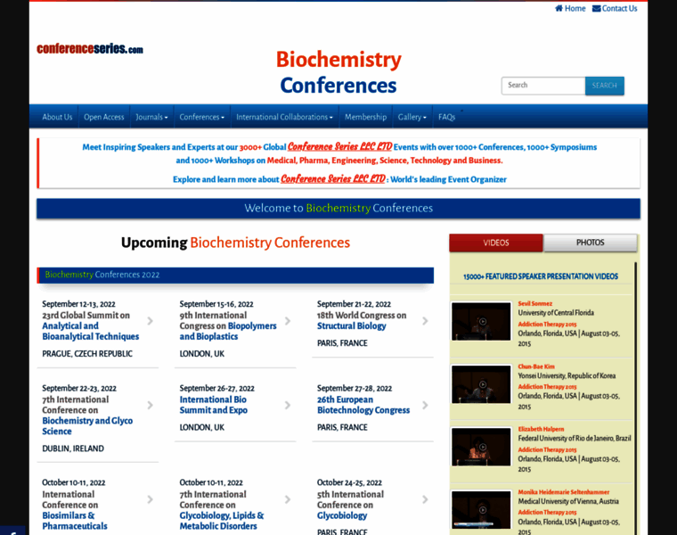 Biochemistryconferences.com thumbnail