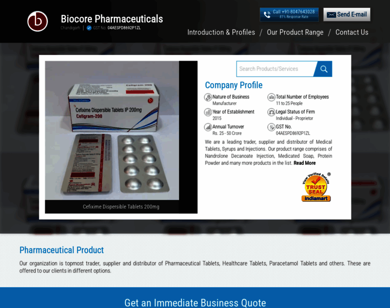Biocorepharmaceuticals.in thumbnail